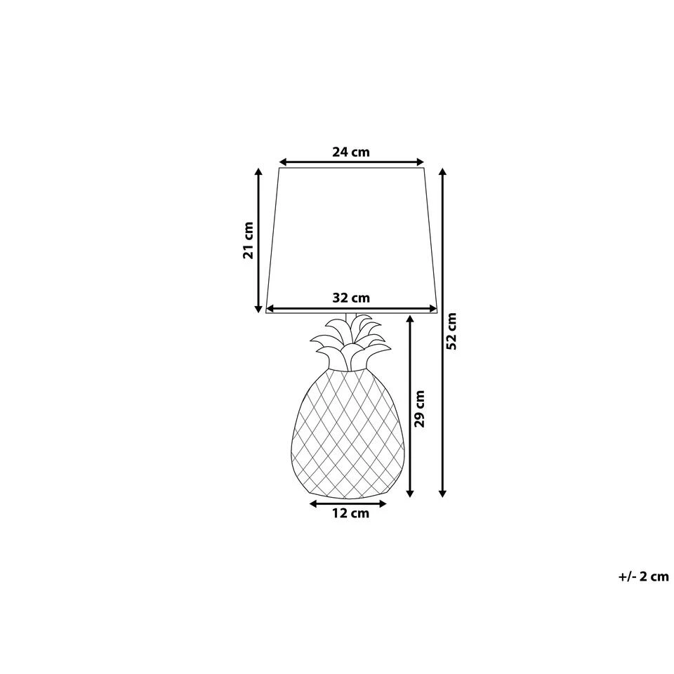 Beliani Tafellamp PINEAPPLE - Goud Keramiek 5 Beliani Tafellamp PINEAPPLE - Goud Keramiek - Afbeelding 3