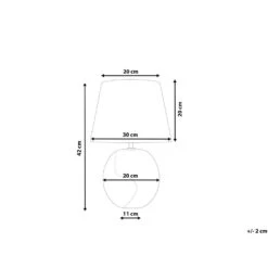 Beliani Tafellamp ARGUN - Zwart Keramiek -Winkel Voor Woonverlichting 1000063810 0102