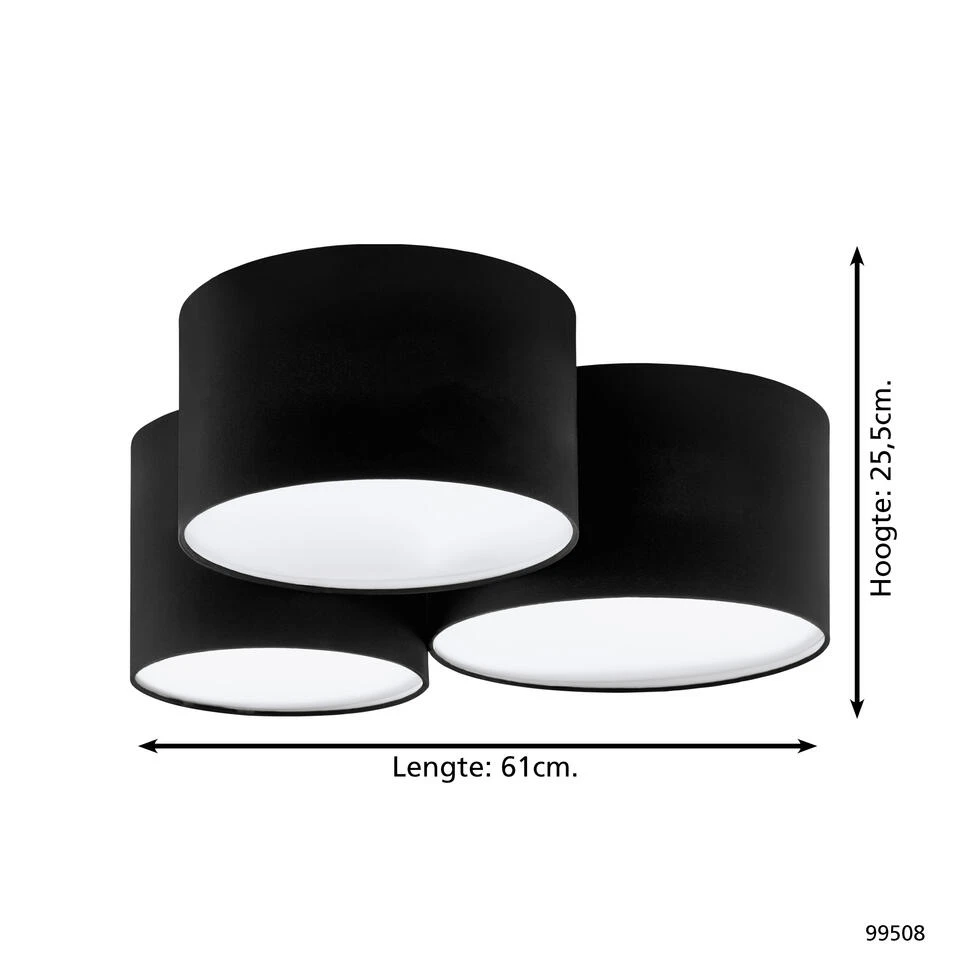 EGLO Pastore 2 Plafondlamp - E27 - 61 cm - Wit/Zwart 6 EGLO Pastore 2 Plafondlamp - E27 - 61 cm - Wit/Zwart - Afbeelding 4