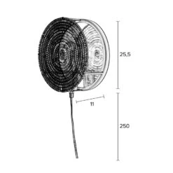 Parya Home - Lea Wandlamp - Zwart- 25.5cm -Winkel Voor Woonverlichting 1000068270 0101