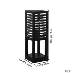 EGLO Alamonte 3 Sokkellamp Buiten - E27 - 45 cm - Zwart 9 EGLO Alamonte 3 Sokkellamp Buiten - E27 - 45 cm - Zwart -Winkel Voor Woonverlichting 1000068616 0103