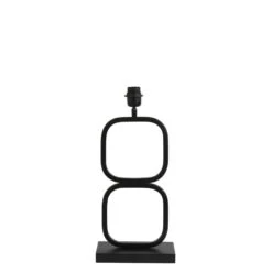 Tafellamp Lutika/Polycotton - Zwart/Wit - Ø30x67cm -Winkel Voor Woonverlichting 1000069632 0101