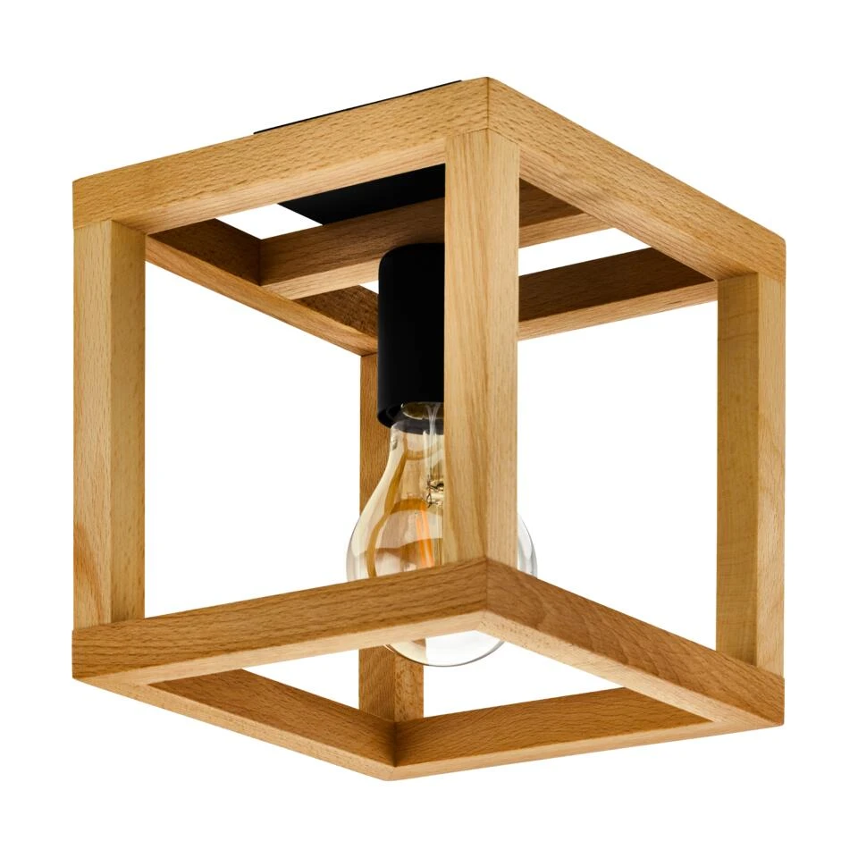 EGLO Blackcrown 1 Plafondlamp - E27 - 20 Cm - Zwart/Bruin 3 EGLO Blackcrown 1 Plafondlamp - E27 - 20 Cm - Zwart/Bruin