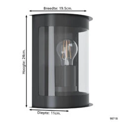 EGLO Daril 1 Wandlamp Voor buiten - E27 - IP44 - Zwart -Winkel Voor Woonverlichting 1000070078 0103