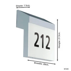 EGLO Lunano Wandlamp Voor buiten - SMD LED Module - IP44 - Zilver -Winkel Voor Woonverlichting 1000070115 0103
