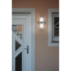 EGLO Beverly - Buitenverlichting - Wandlamp - RVS, Zilver - Wit -Winkel Voor Woonverlichting 1000070440 0104