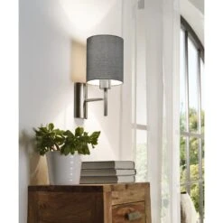 EGLO Pasteri - Wandlamp - 1 Lichts - Nikkel-Mat - Grijs -Winkel Voor Woonverlichting 1000070450 0104