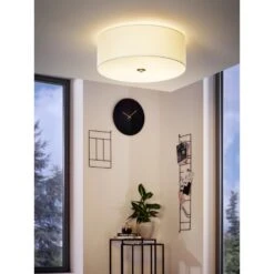 EGLO Pasteri - Plafondlamp - 3 Lichts - ø475 mm. - Nikkel-Mat - Wit 9 EGLO Pasteri - Plafondlamp - 3 Lichts - ø475 mm. - Nikkel-Mat - Wit -Winkel Voor Woonverlichting 1000070589 0104