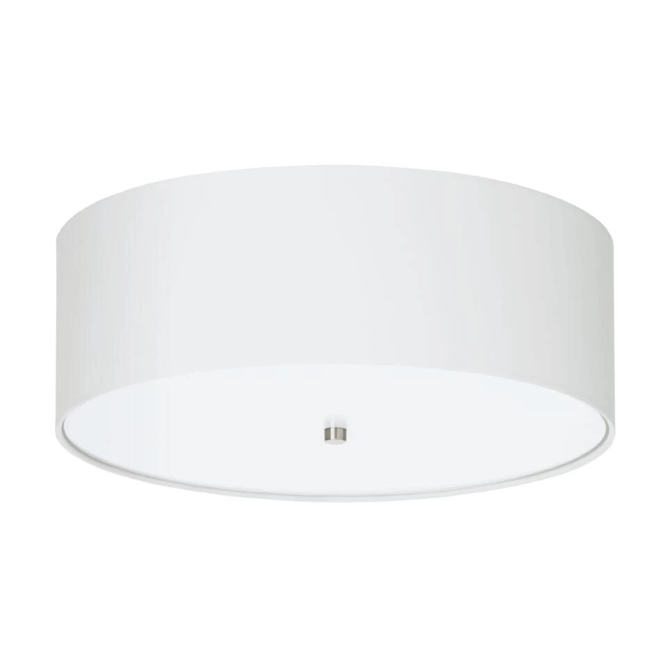 EGLO Pasteri - Plafondlamp - 3 Lichts - ø475 mm. - Nikkel-Mat - Wit 3 EGLO Pasteri - Plafondlamp - 3 Lichts - ø475 mm. - Nikkel-Mat - Wit