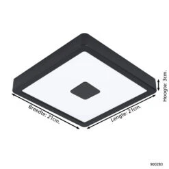 EGLO Iphias 2 Opbouwlamp Buiten - LED - 21 cm - Zwart/Wit 9 EGLO Iphias 2 Opbouwlamp Buiten - LED - 21 cm - Zwart/Wit -Winkel Voor Woonverlichting 1000070947 0103