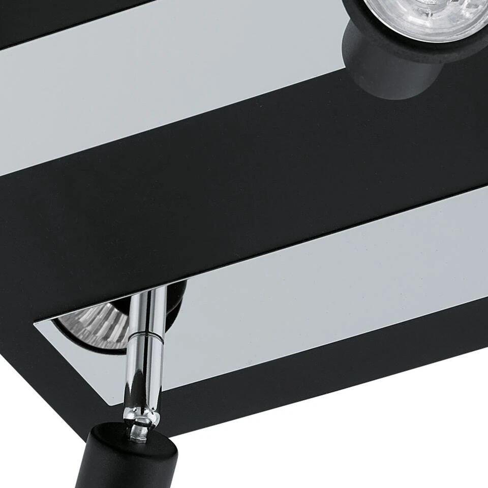 EGLO Sarria - Spot - 4 Lichts - Zwart, Chroom 4 EGLO Sarria - Spot - 4 Lichts - Zwart, Chroom - Afbeelding 2