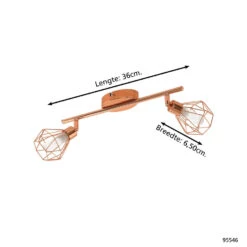 EGLO Zapata - Spot - 2 Lichts - Koper - Wit 9 EGLO Zapata - Spot - 2 Lichts - Koper - Wit -Winkel Voor Woonverlichting 1000072208 0103