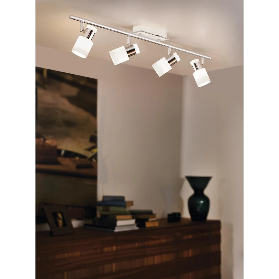 EGLO Davida - Plafondspots - 4 Lichts - Chroom, Wit 6 EGLO Davida - Plafondspots - 4 Lichts - Chroom, Wit - Afbeelding 4