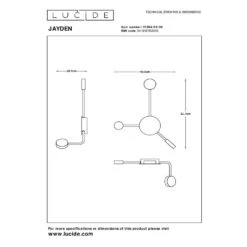 Lucide JAYDEN Wandlamp - Zwart -Winkel Voor Woonverlichting 1000073081 0104