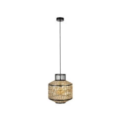 Giga Meubel Hanglamp Rotan & Metaal - 30x30x35cm - Lamp Carmen