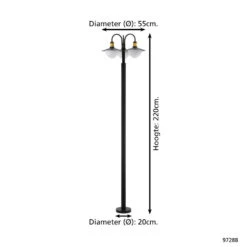 EGLO Sirmione Staande Lamp Buiten - E27 - 0 Cm - Grijs/Wit -Winkel Voor Woonverlichting 1000076725 0103