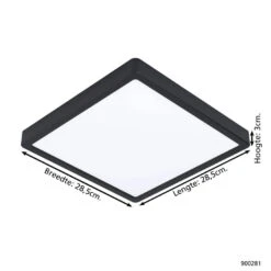 EGLO Argolis 2 Opbouwlamp - LED - 28,5 Cm - Zwart/Wit -Winkel Voor Woonverlichting 1000076768 0103
