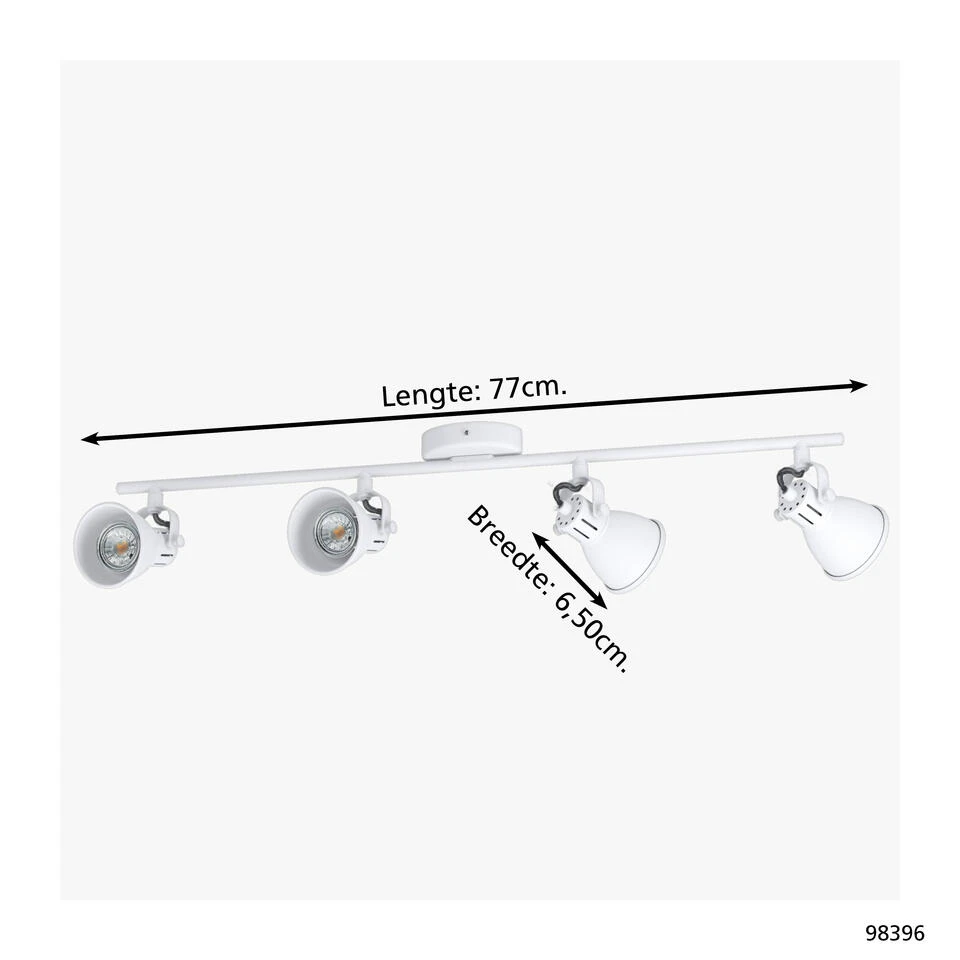 EGLO Seras 1 Spot - GU10 - 77 Cm - Wit 5 EGLO Seras 1 Spot - GU10 - 77 Cm - Wit - Afbeelding 3