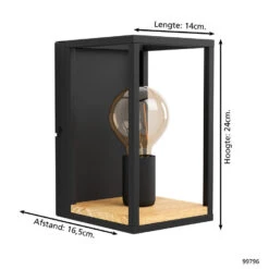 EGLO Libertad Wandlamp - E27 - 24 Cm - Zwart/Bruin -Winkel Voor Woonverlichting 1000076802 0103