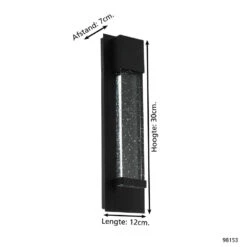 EGLO Villagrazia Wandlamp Buiten - LED - 30 Cm - Antraciet/Wit/Helder -Winkel Voor Woonverlichting 1000076825 0103