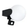 EGLO Rubio Wandlamp Buiten - Sensor - E27 - 17 cm - Sensor - Zwart/Wit -Winkel Voor Woonverlichting 1000076833