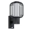 EGLO Ravello Wandlamp Buiten - E27 - 32 Cm - Sensor - Zwart/Wit -Winkel Voor Woonverlichting 1000076839