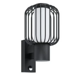 EGLO Ravello Wandlamp Buiten - E27 - 32 Cm - Sensor - Zwart/Wit