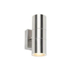 QAZQA Buitenwandlamp Staal 2-lichts IP44 - Duo