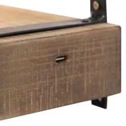 QAZQA Industriële Wandlamp Hout USB - Reena -Winkel Voor Woonverlichting 1000077154 0103