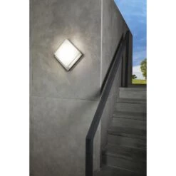 EGLO Infesto 1 - Buitenverlichting - LED - Wand/Plafondlamp -RVS- Wit -Winkel Voor Woonverlichting 1000077679 0104