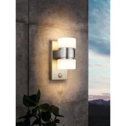 EGLO Atollari - Buitenverlichting - IP44 - Wandlamp - RVS - Wit -Winkel Voor Woonverlichting 1000077700 0104