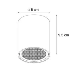 QAZQA Design Spot Zwart - Tubo Honey -Winkel Voor Woonverlichting 1000078710 0102