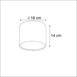 QAZQA Lampenkap Wit 18/18/14 -Winkel Voor Woonverlichting 1000078804 0102