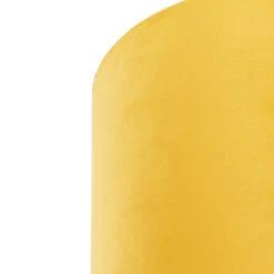 QAZQA Velours Lampenkap Geel 20/20/20 Met Gouden Binnenkant -Winkel Voor Woonverlichting 1000078824 0101