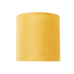 QAZQA Velours Lampenkap Geel 20/20/20 Met Gouden Binnenkant -Winkel Voor Woonverlichting 1000078824 0103