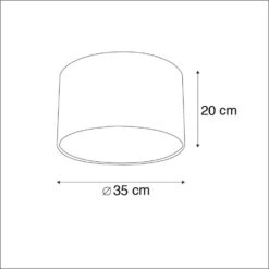 QAZQA Katoenen Lampenkap 35/35/20 - Leaf -Winkel Voor Woonverlichting 1000078836 0102