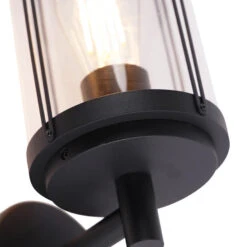 QAZQA Design Buiten Wandlamp Zwart IP44 - Schiedam -Winkel Voor Woonverlichting 1000078876 0103