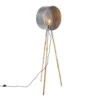 QAZQA Industriële Vloerlamp Grijs Tripod - Barrel 2 QAZQA Industriële Vloerlamp Grijs Tripod - Barrel -Winkel Voor Woonverlichting 1000080987