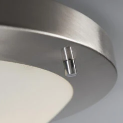 QAZQA Moderne Plafonnière Staal 41 Cm IP44 - Yuma -Winkel Voor Woonverlichting 1000081428 0103