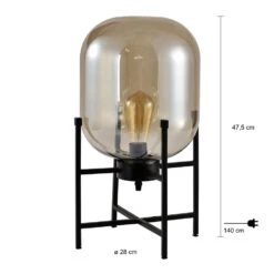 QUVIO Tafellamp In Metaal Rek Zwart - QUV5032L-BLACK -Winkel Voor Woonverlichting 1000081859 0102