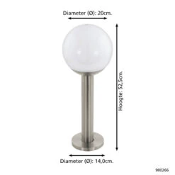 EGLO connect.z Nisia-Z Smart Sokkellamp Buiten- E27 - 52,5 cm - Grijs -Winkel Voor Woonverlichting 1000084229 0103