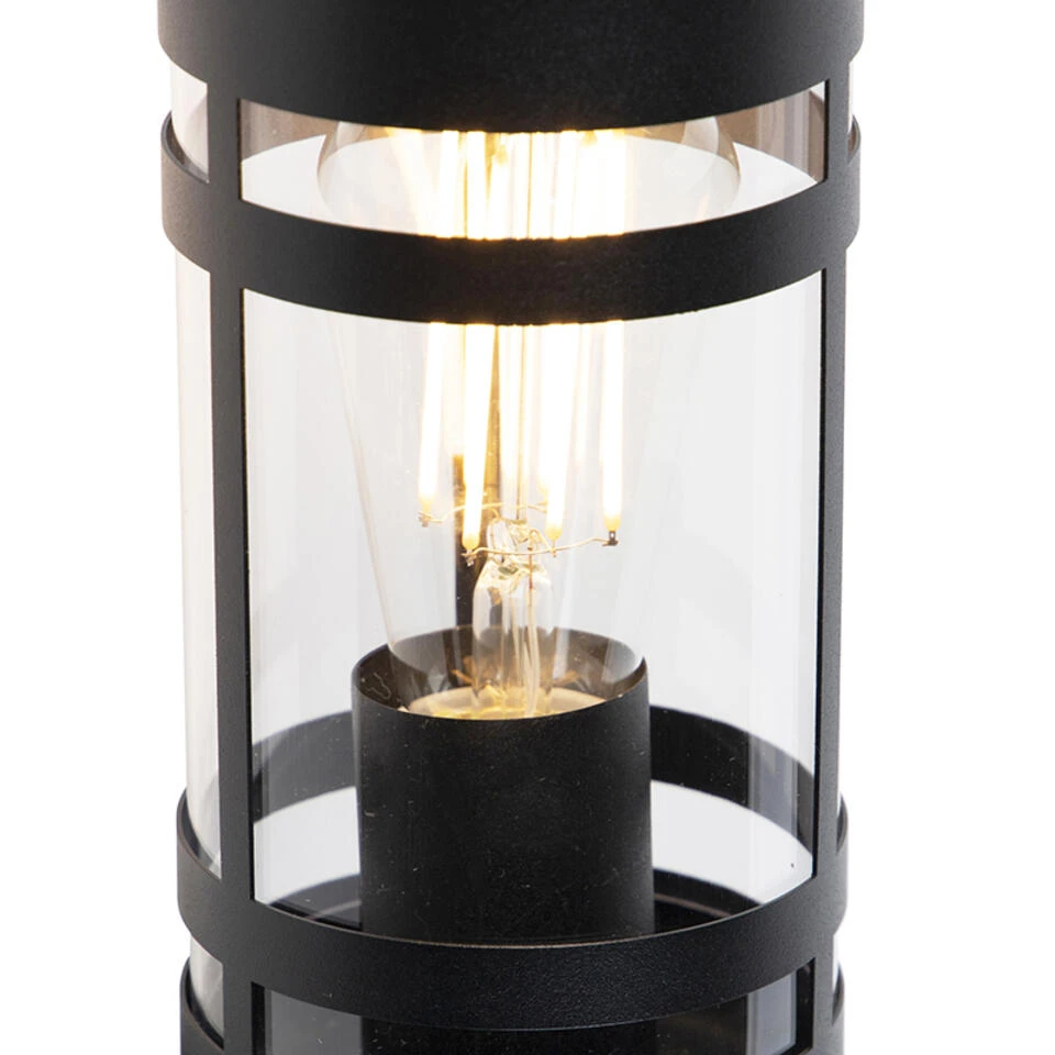 QAZQA Buitenwandlamp Zwart Met Bewegingssensor IP44 - Gleam 4 QAZQA Buitenwandlamp Zwart Met Bewegingssensor IP44 - Gleam - Afbeelding 2