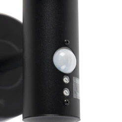 QAZQA Buitenwandlamp Zwart Met Bewegingssensor IP44 - Gleam 9 QAZQA Buitenwandlamp Zwart Met Bewegingssensor IP44 - Gleam -Winkel Voor Woonverlichting 1000084673 0103