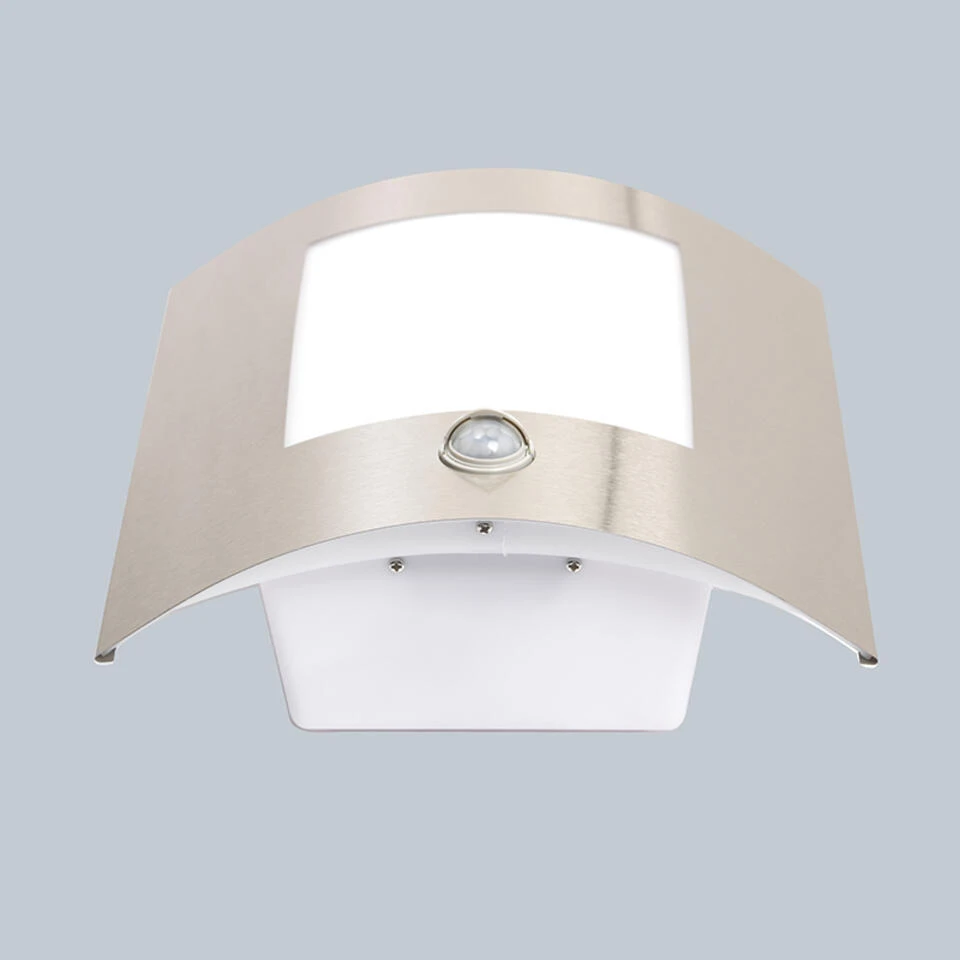 QAZQA Moderne Buitenwandlamp Staal Bewegingssensor IP44 - Emmerald 1 6 QAZQA Moderne Buitenwandlamp Staal Bewegingssensor IP44 - Emmerald 1 - Afbeelding 4