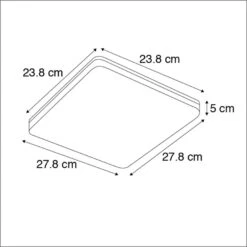 QAZQA Moderne Plafondlamp Vierkant Incl. LED - Plater -Winkel Voor Woonverlichting 1000084680 0102