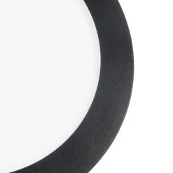 QAZQA Plafonnière Zwart 22,5 Cm Incl. LED 3-staps Dimbaar IP44 - Steve -Winkel Voor Woonverlichting 1000084682 0103