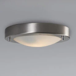 QAZQA Moderne Plafonnière Staal 18 Cm IP44 - Yuma -Winkel Voor Woonverlichting 1000084684 0101