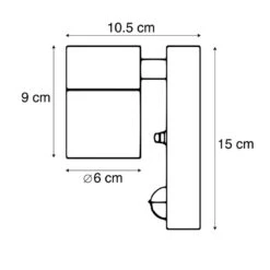 QAZQA Buitenwandlamp Zwart Met Bewegingssensor IP44 - Solo -Winkel Voor Woonverlichting 1000084688 0102