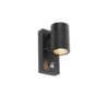 QAZQA Buitenwandlamp Zwart Met Bewegingssensor IP44 - Solo -Winkel Voor Woonverlichting 1000084688