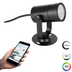 EGLO connect.z Nema-Z Smart Grondpin Buiten - 12,5 cm - Zwart - RGB -Winkel Voor Woonverlichting 1000085398 0102